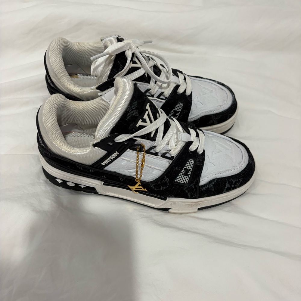 LVWhite and Black Sneakers